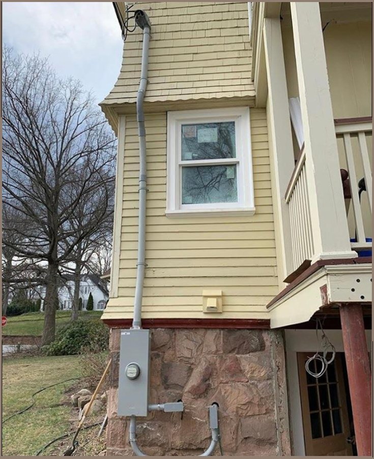 Professional meter and conduit installation